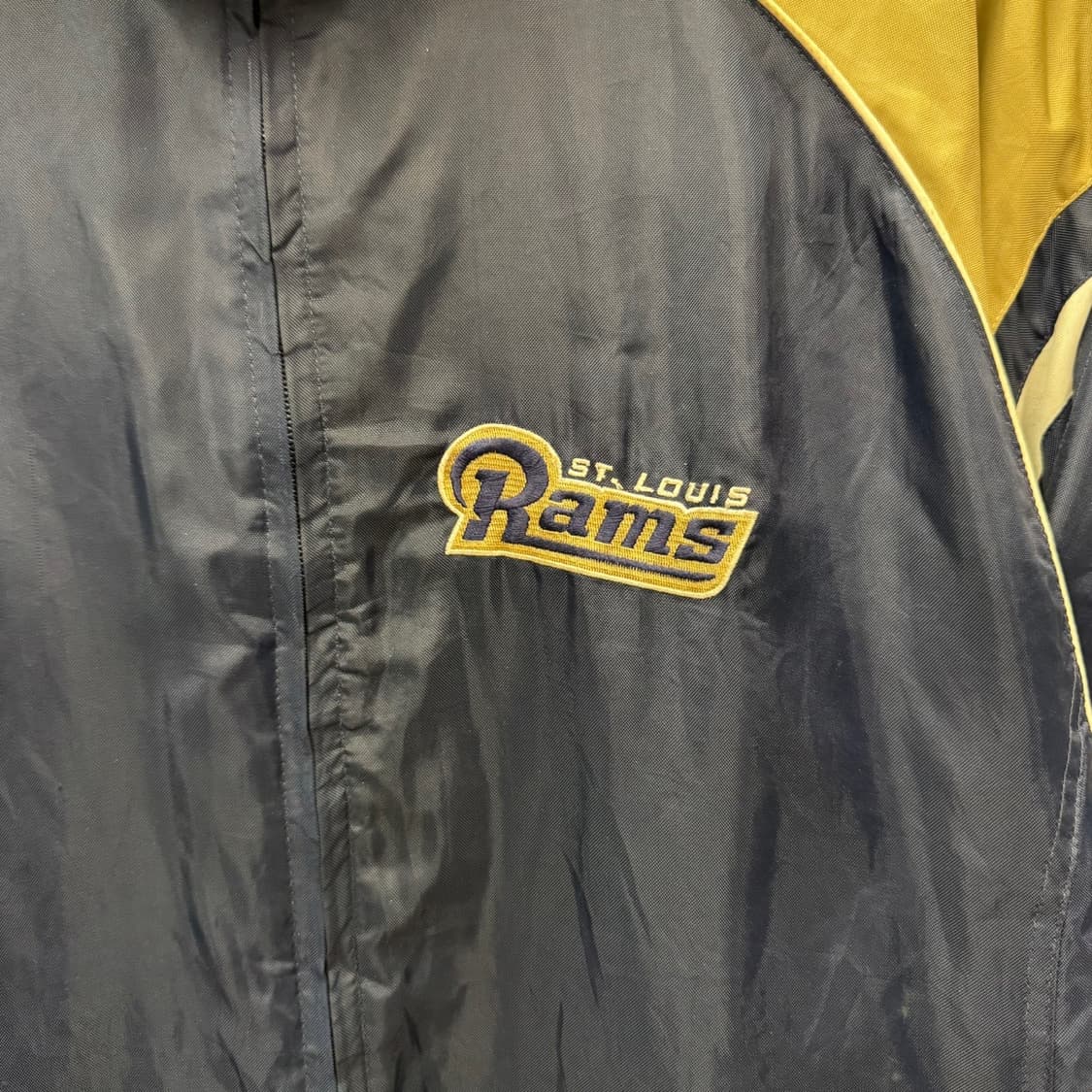 NFL X 세인트루이스 램스 나일론 점퍼 트랙자켓 네이비 골드 배색 상품이미지5