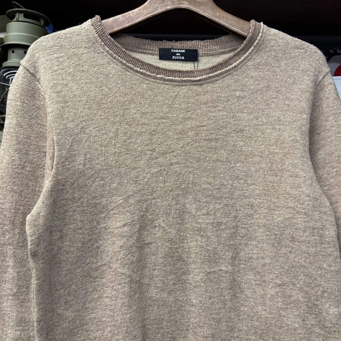 00s 주카 톤온톤 레이어드 컷오프 롱슬리브 울 니트 스웨터 N560 상품이미지3