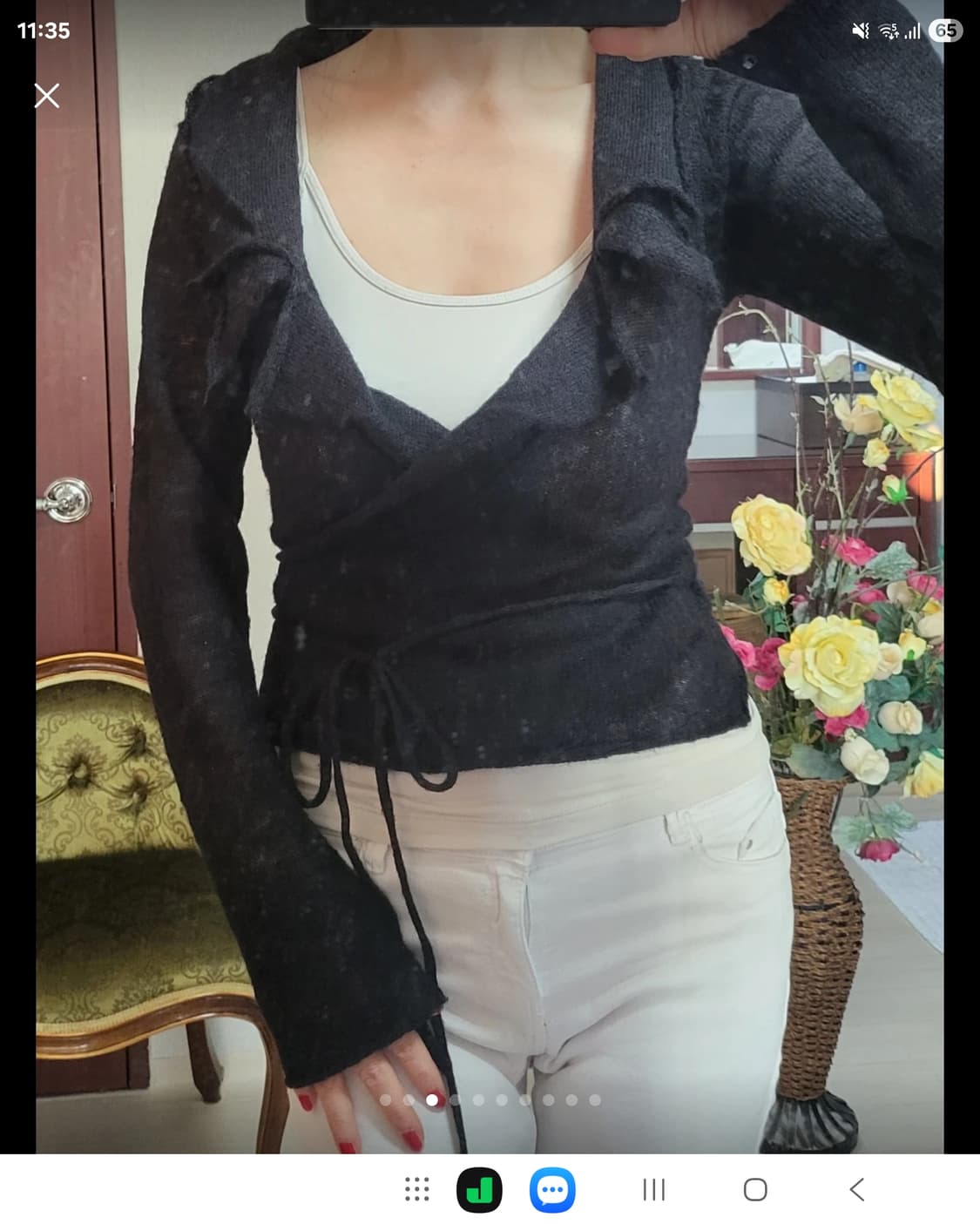 스페인 망고 MNG  랩 가디건 블랙 상품이미지2