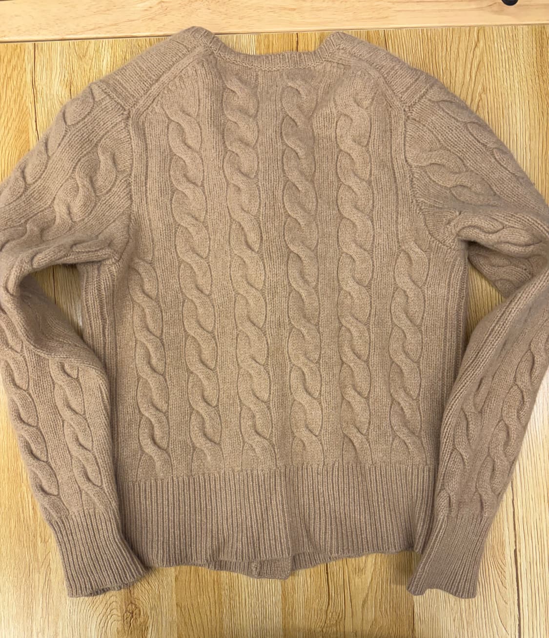 [xs]여성 폴로 랄프로렌 케이블 니트 가디건 베이지 상품이미지5