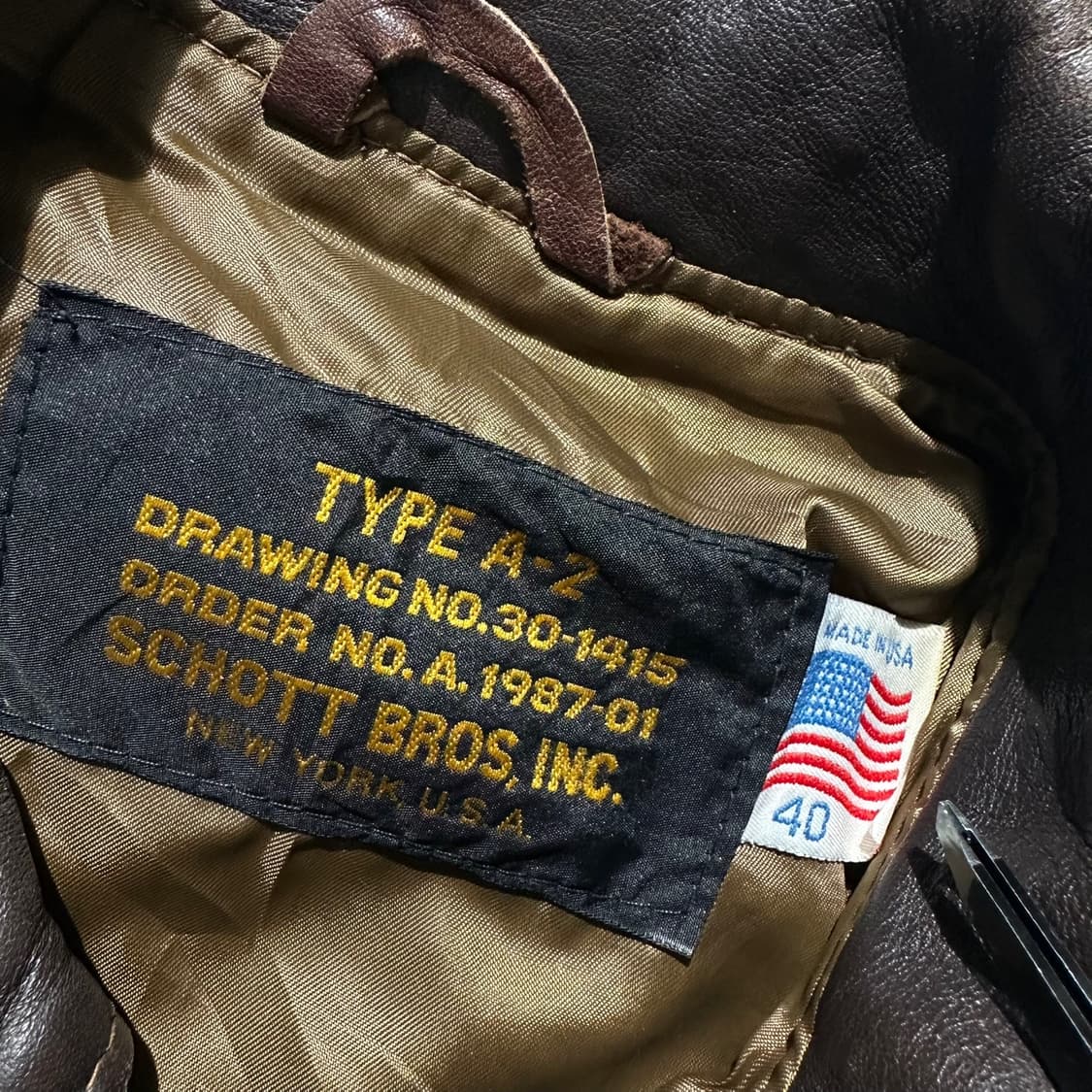 쇼트 A-2 레더 밀리터리 봄버 자켓 상품이미지4