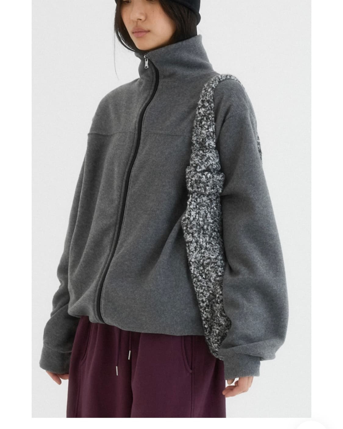 베르크서울 테이프 플리스 집업 TAPE FLEECE ZIP-UP 그레이 상품이미지4