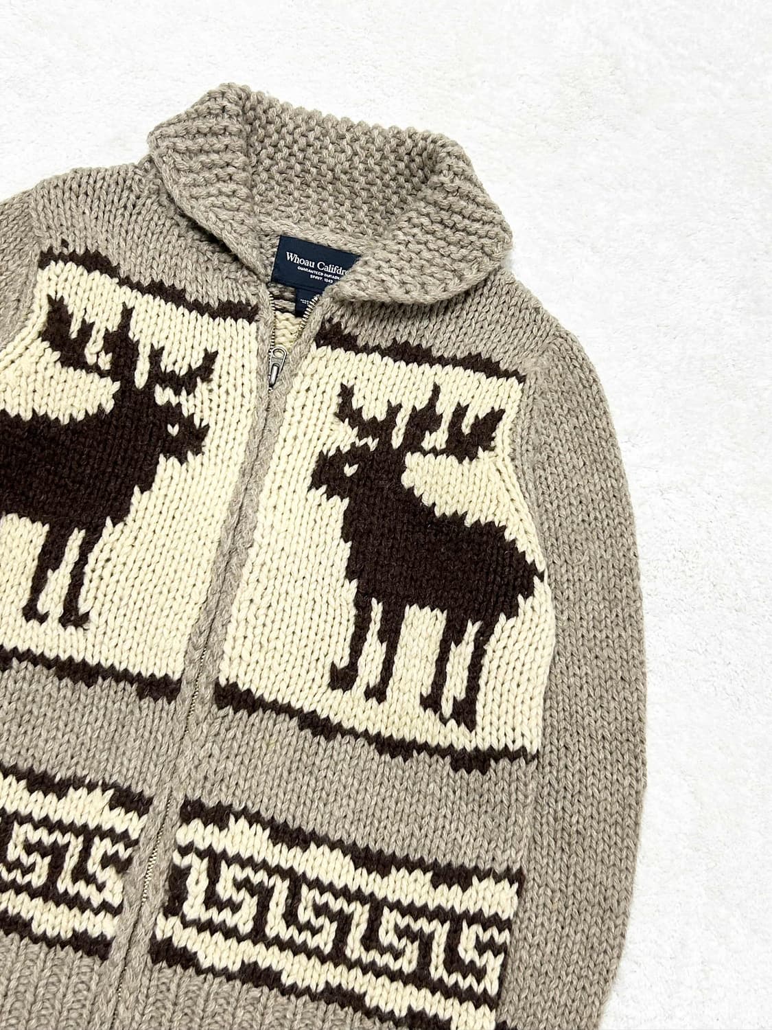 후아유 노르딕 코위찬 울 니트집업 상품이미지6