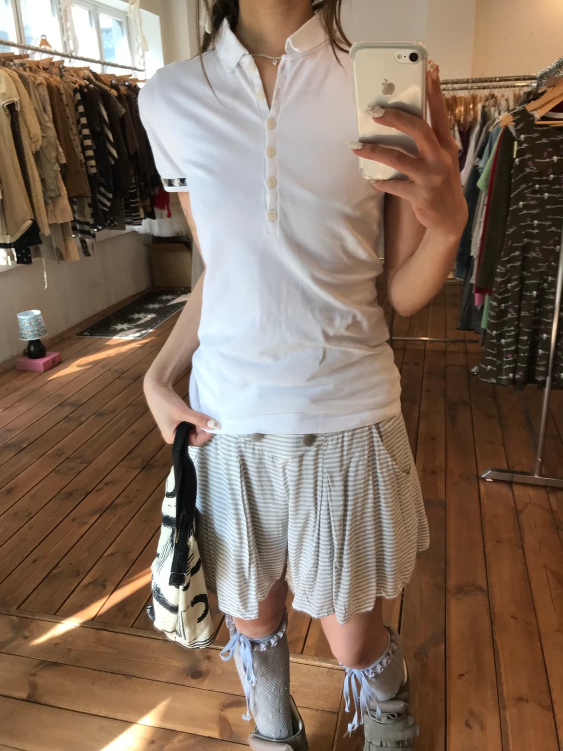 버버리 화이트 카라티 상품이미지6