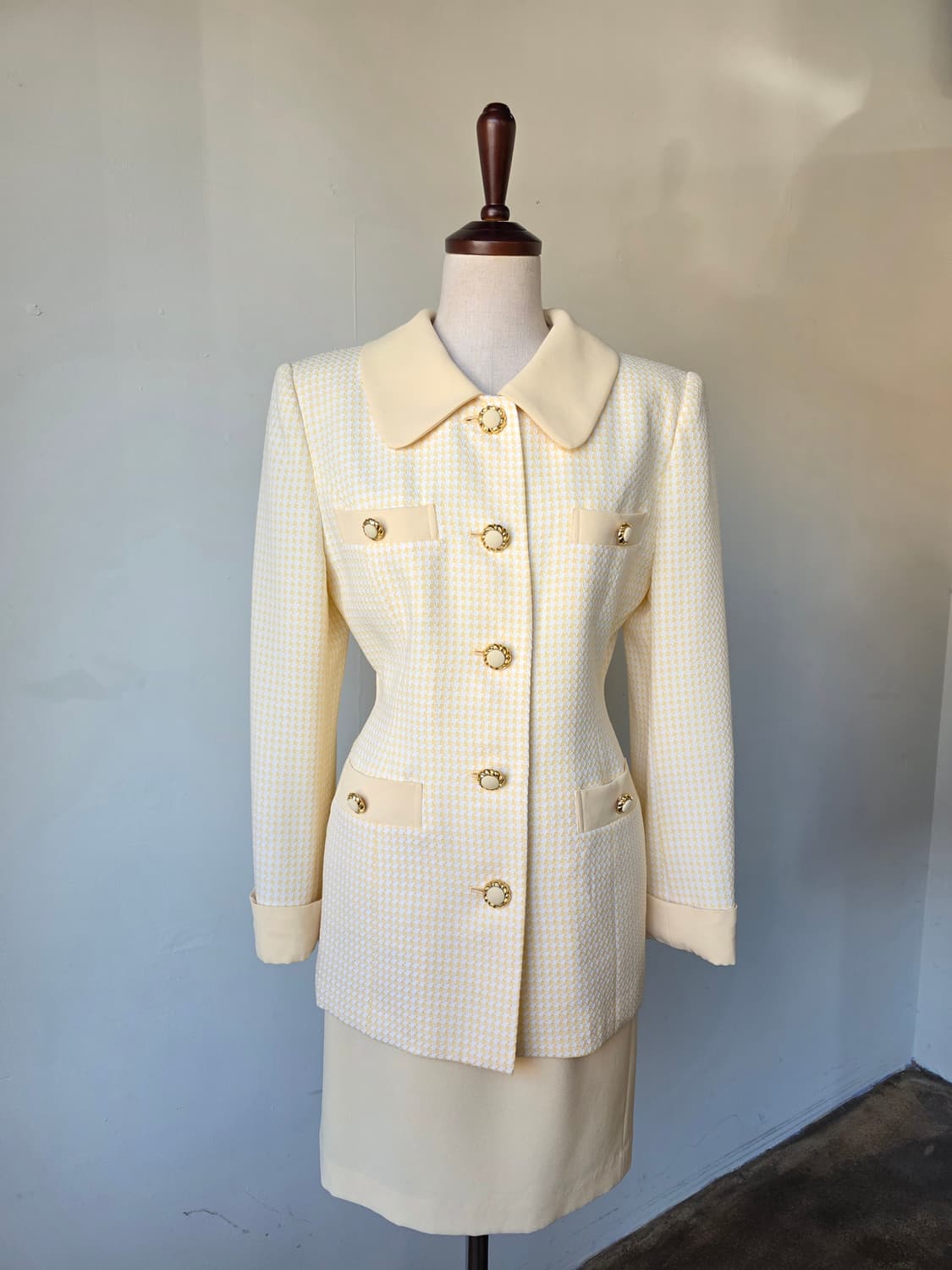 버터옐로우 하운드투스 자켓 셋업 상품이미지2