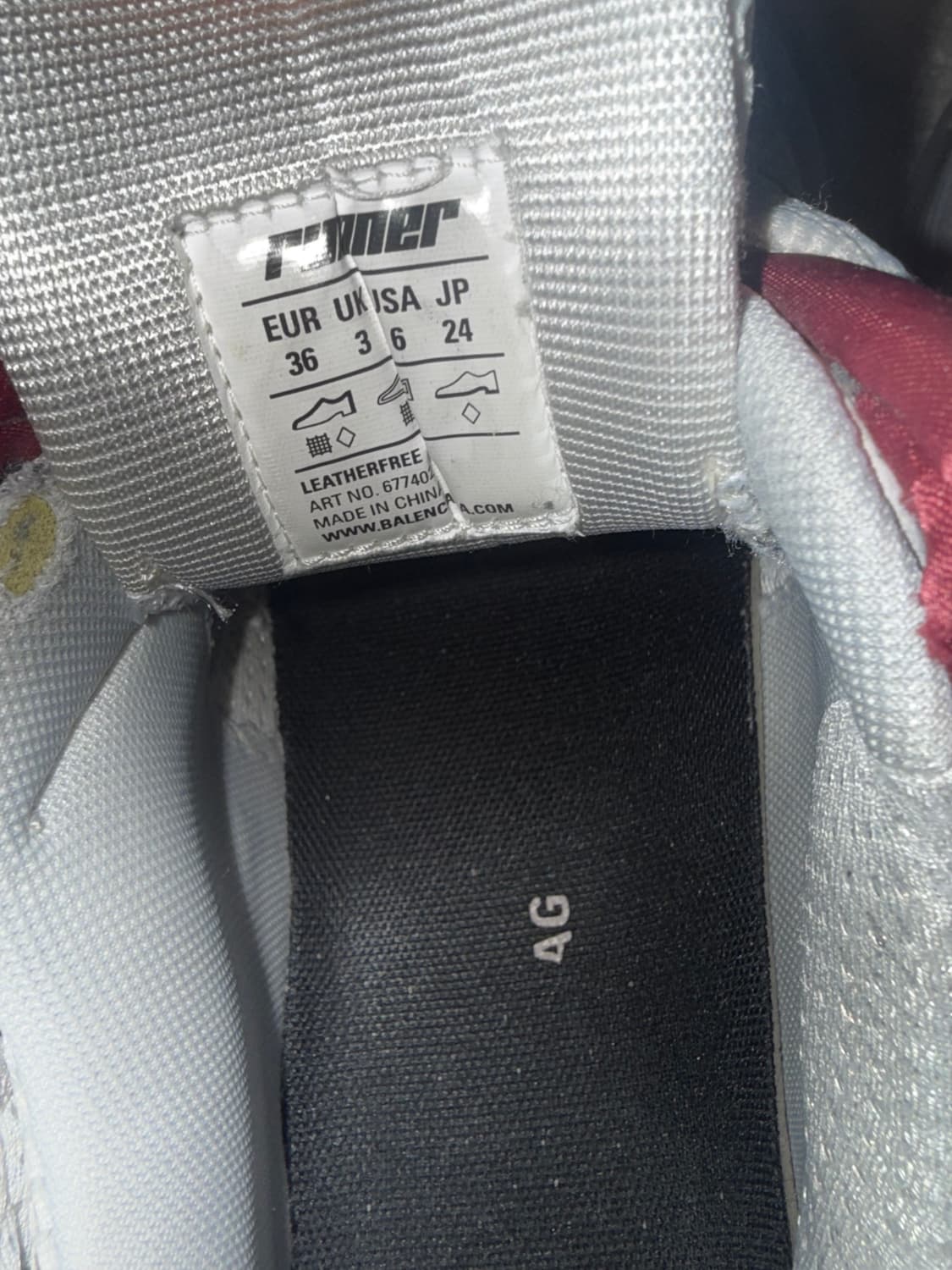 (36)발렌시아가 뉴러너 버건디 상품이미지5