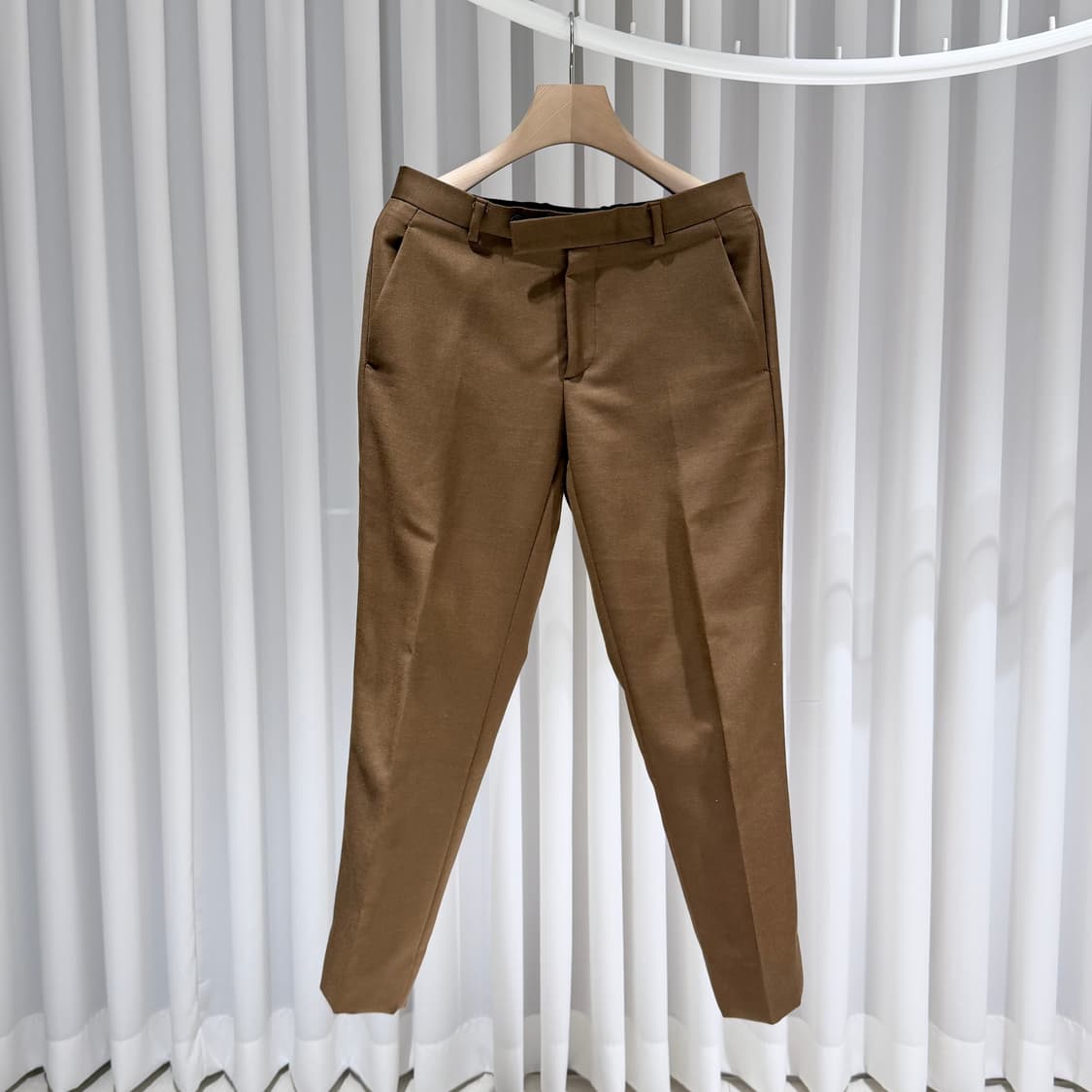 52 / 48 디올 브라운 울 혼방 벨트 남성 정장 셋업 상품이미지6