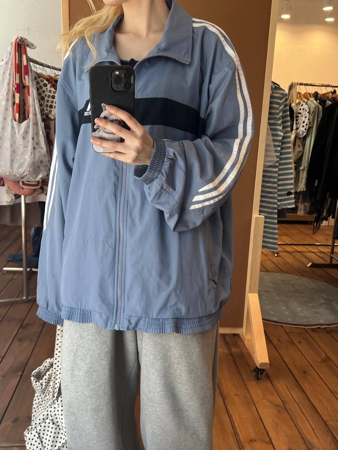 아디다스 스카이블루 바람막이  상품이미지5