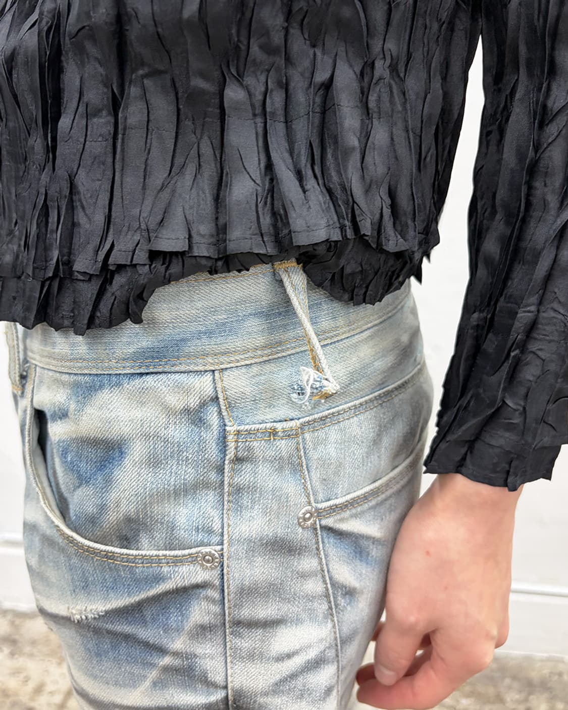 닐바렛 링클 워시 데님 팬츠 상품이미지5