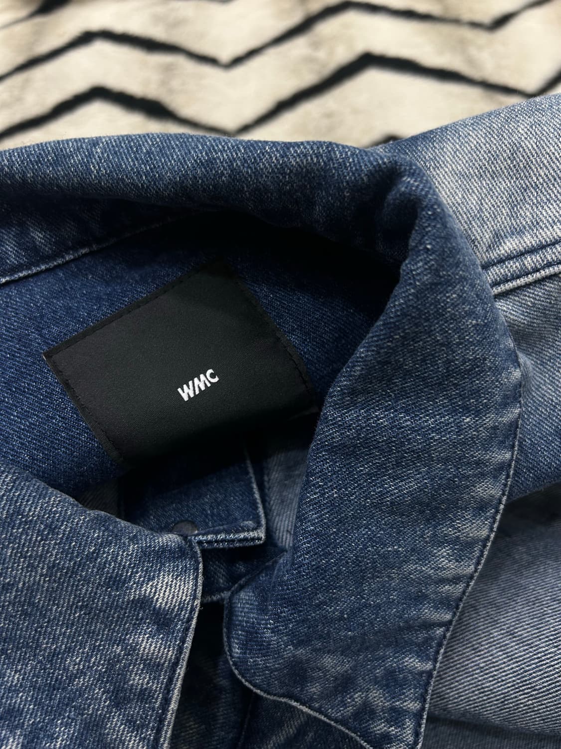 [L]WMC 오버핏 라인 워시드 데님 트러커 자켓 상품이미지5