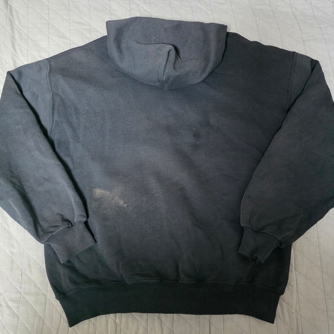 [XL] 90s USA 빈티지 러셀 애슬레틱 후드집업 블랙 페인팅 상품이미지4