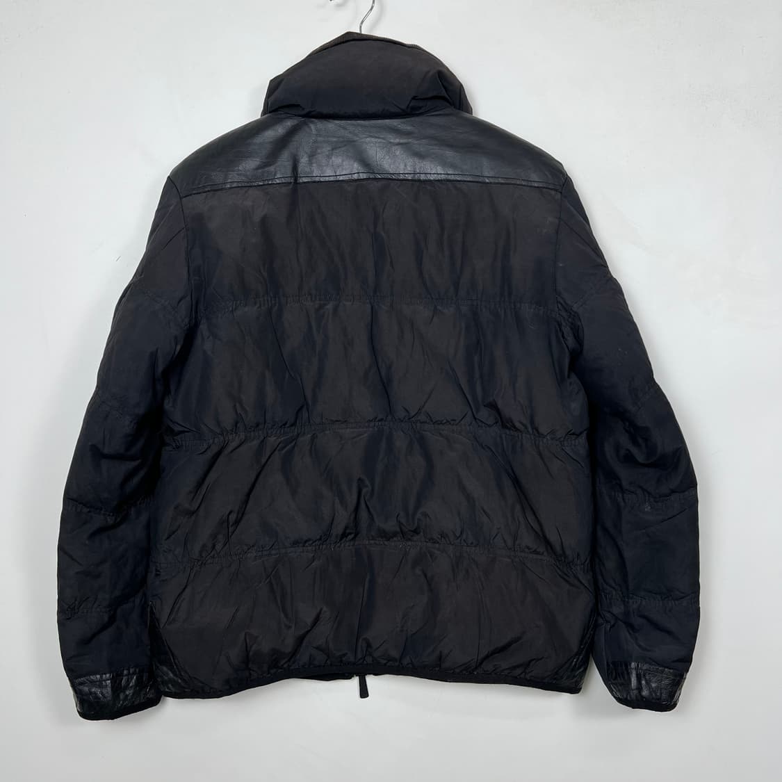 DIESEL 디젤 메탈로 레더 믹스 다운 패딩 상품이미지5