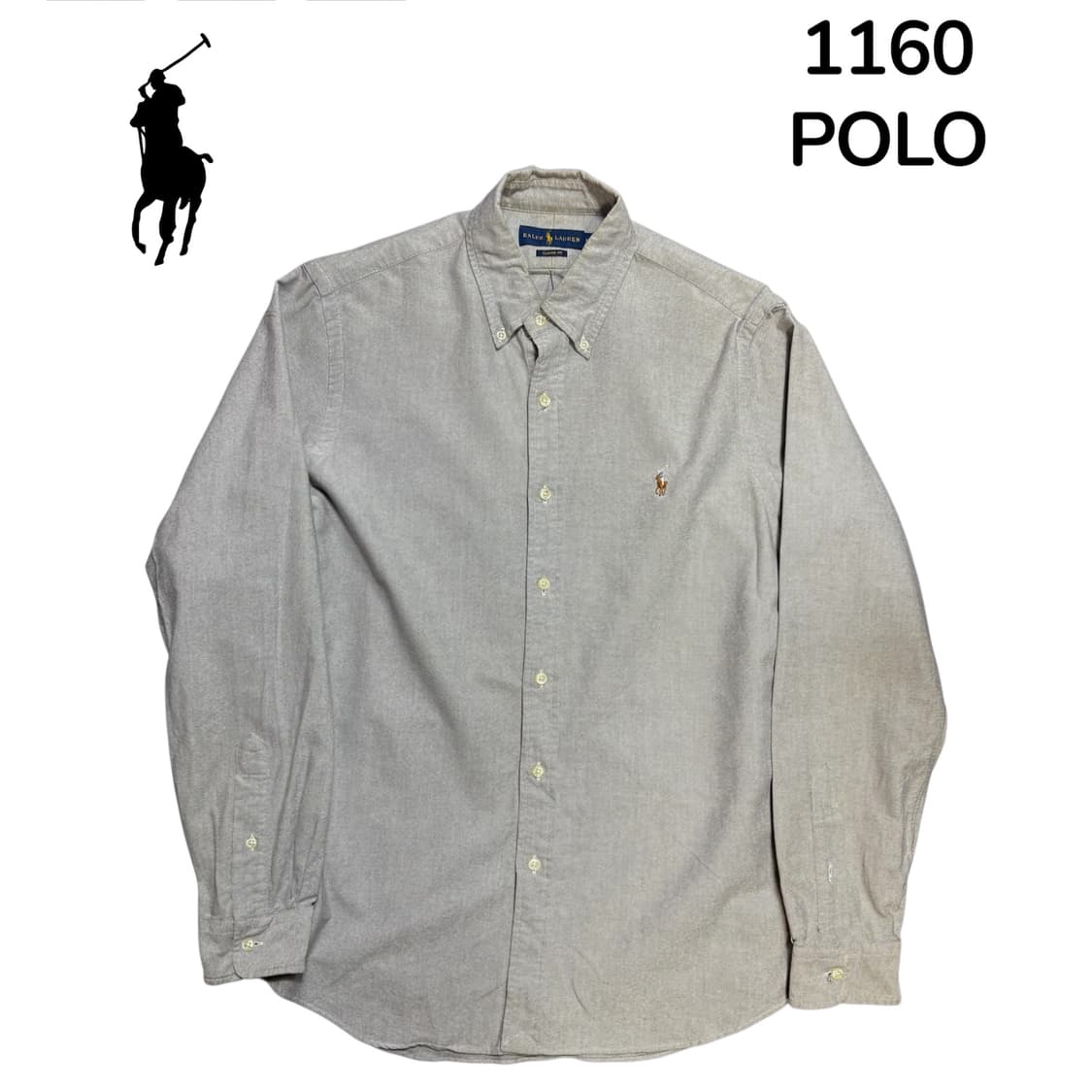 폴로 클래식핏 솔리드 셔츠 그레이 M 상품이미지3