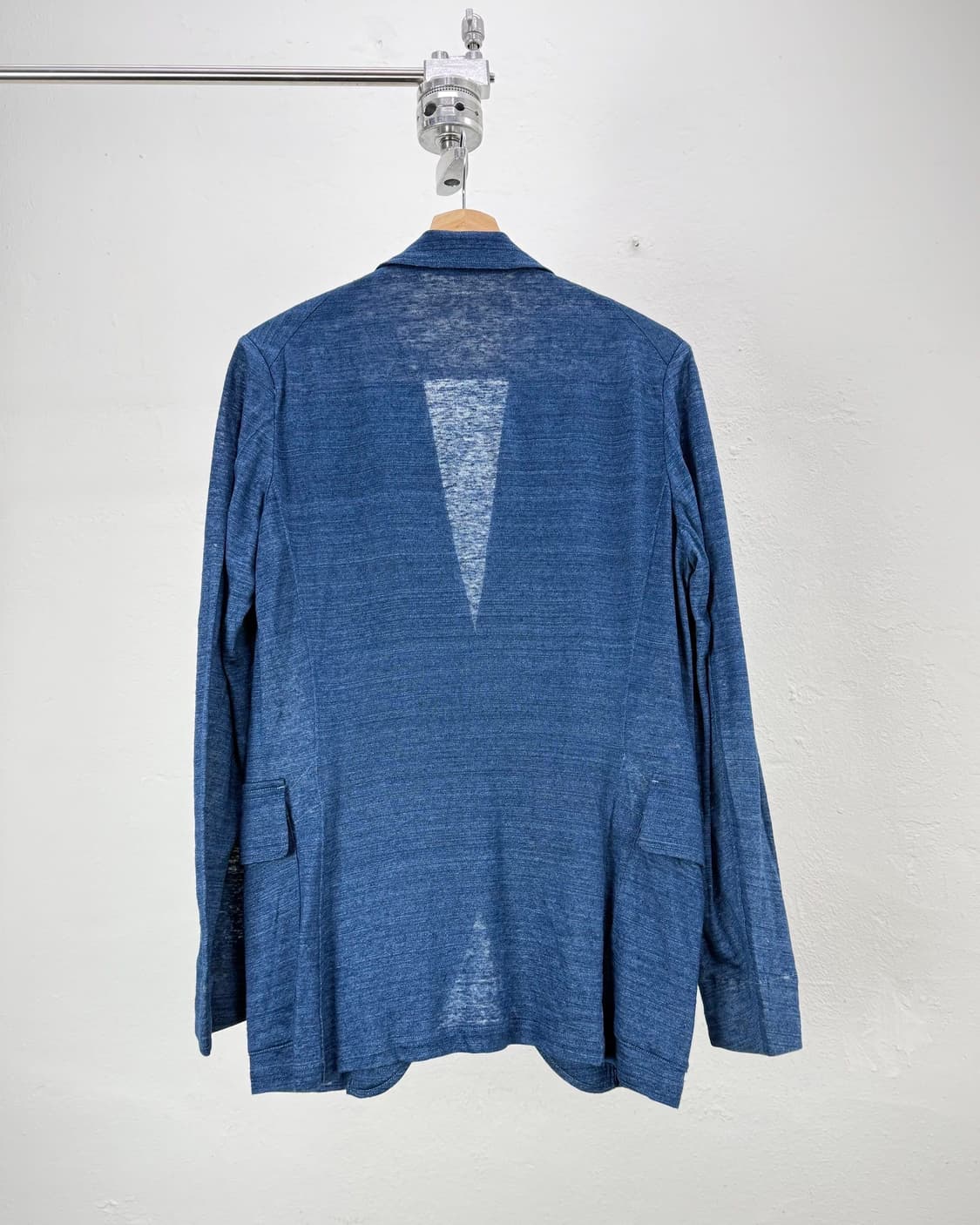 하버색 시룰리언 블루 리넨 스포츠 플랩 포켓 블레이저 자켓 상품이미지6