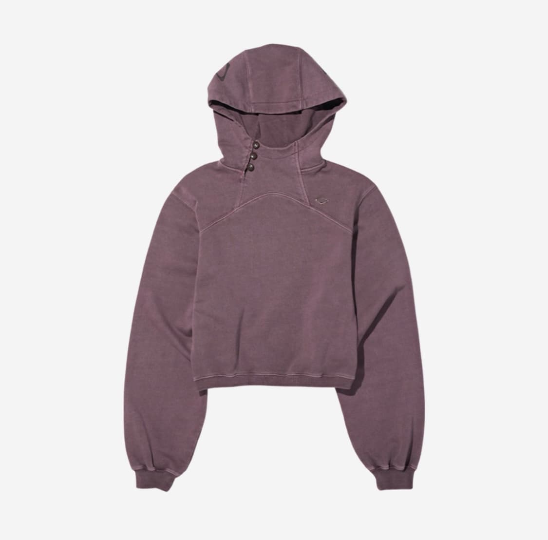 미스치프 사이드 버튼 업 크롭 후드 워시드 상품이미지1