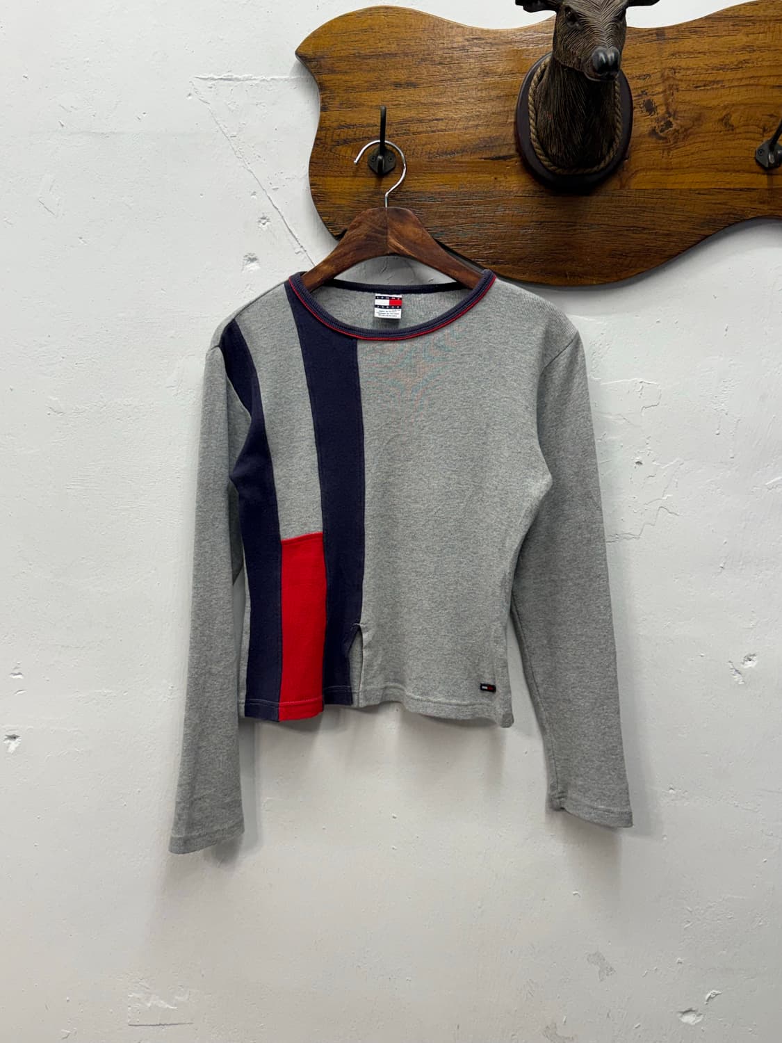 Tommy Jeans Long Sleeve Ribbed Top 상품이미지1