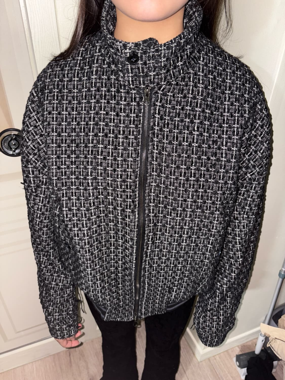 viva studio tweed zip-up 상품이미지4