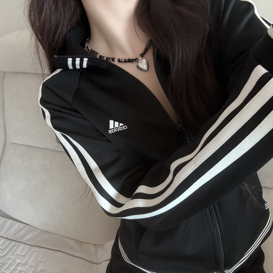 아디다스 흰검 삼선 져지 상품이미지1