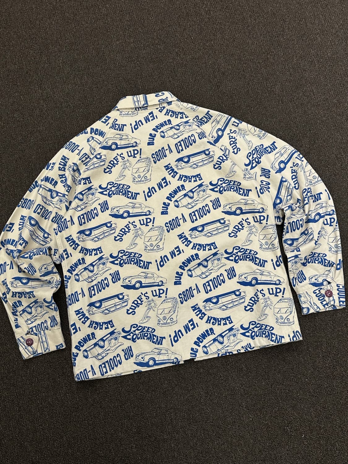 OS)슈가케인 캘리포니아 빈티지 아트워크 패턴 워크 코치 자켓 상품이미지6