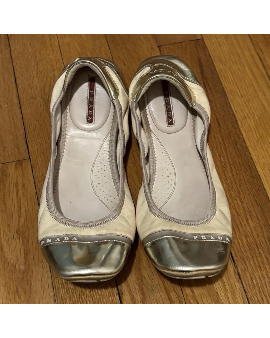 Prada ivory ballet flat 프라다 발레 플랫슈즈 250 상품이미지1