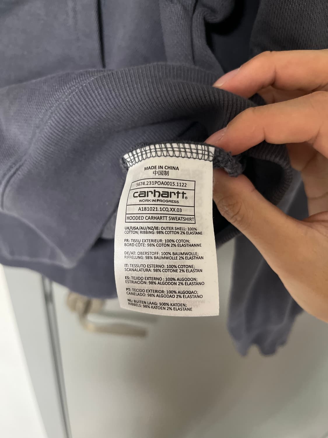 칼하트 WIP 후드 M 상품이미지4