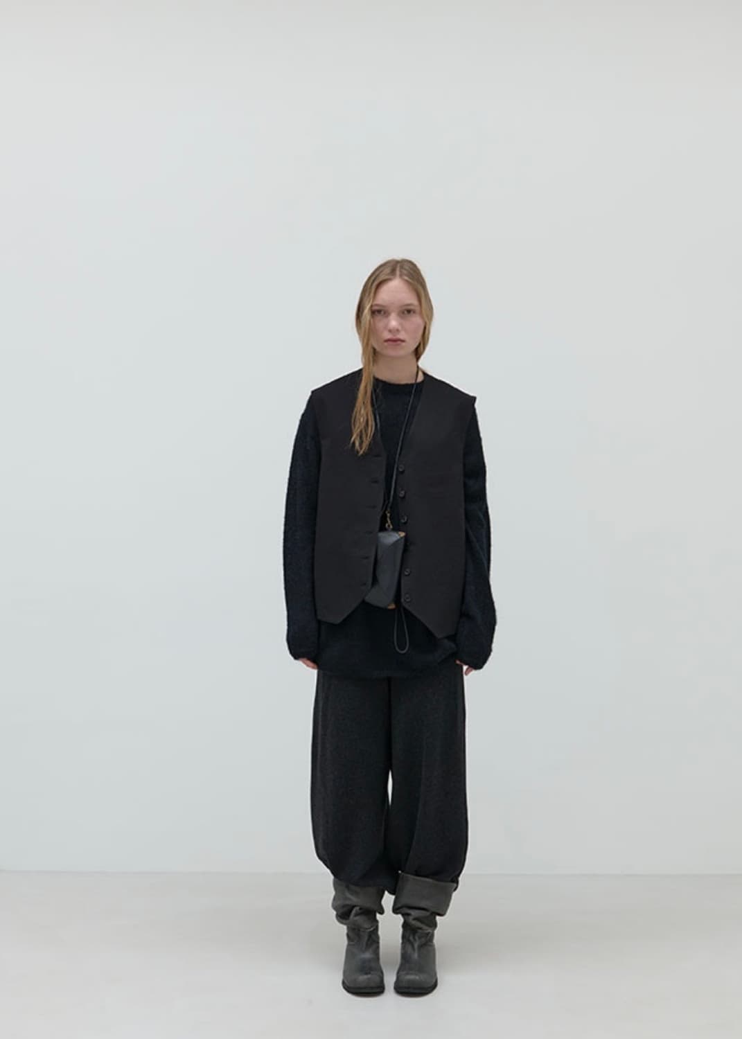 repos Over Cotton Vest Black 상품이미지1