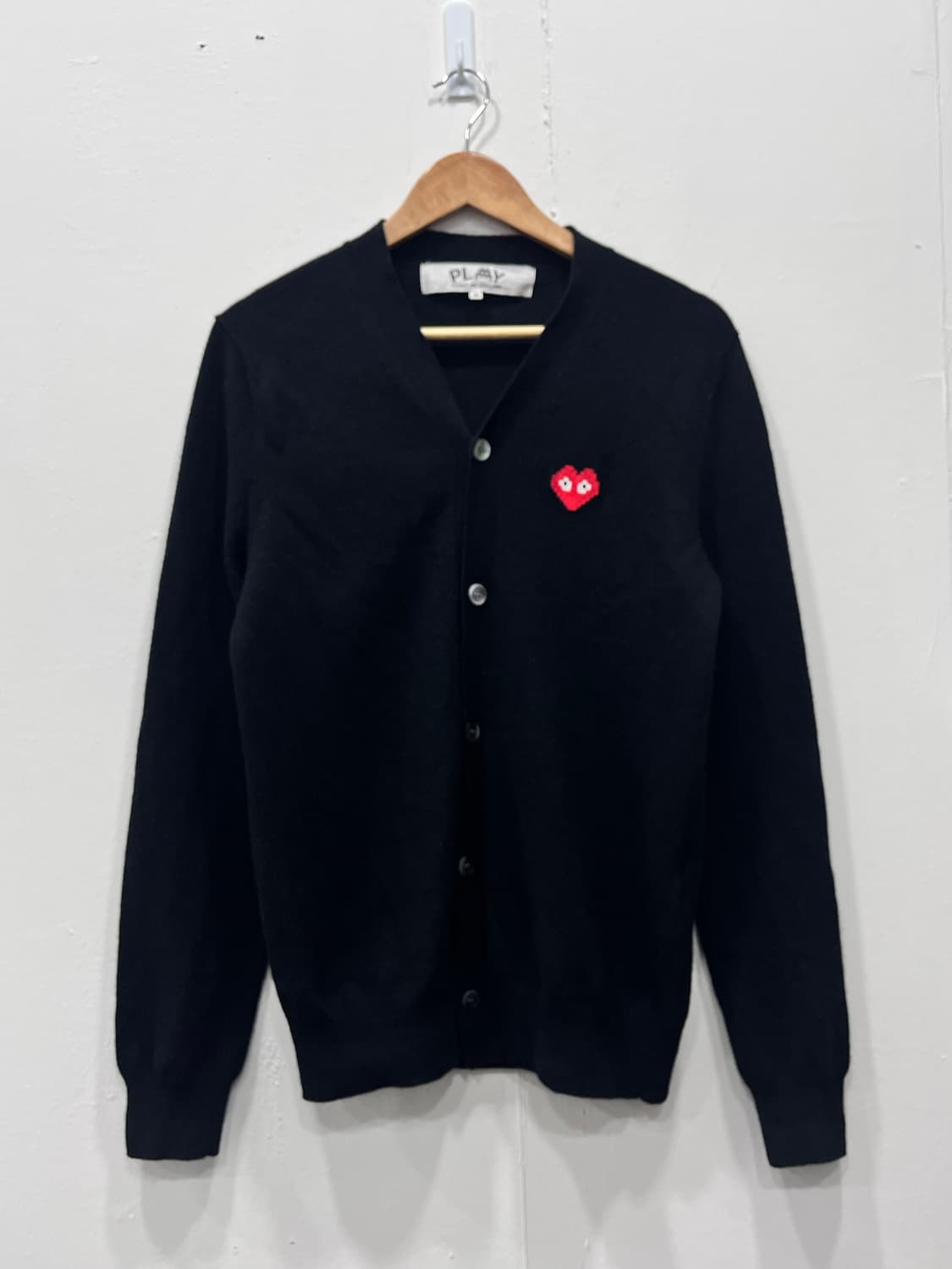 꼼데가르송 x 인베이더 픽셀 레드 와펜 가디건 M 상품이미지2