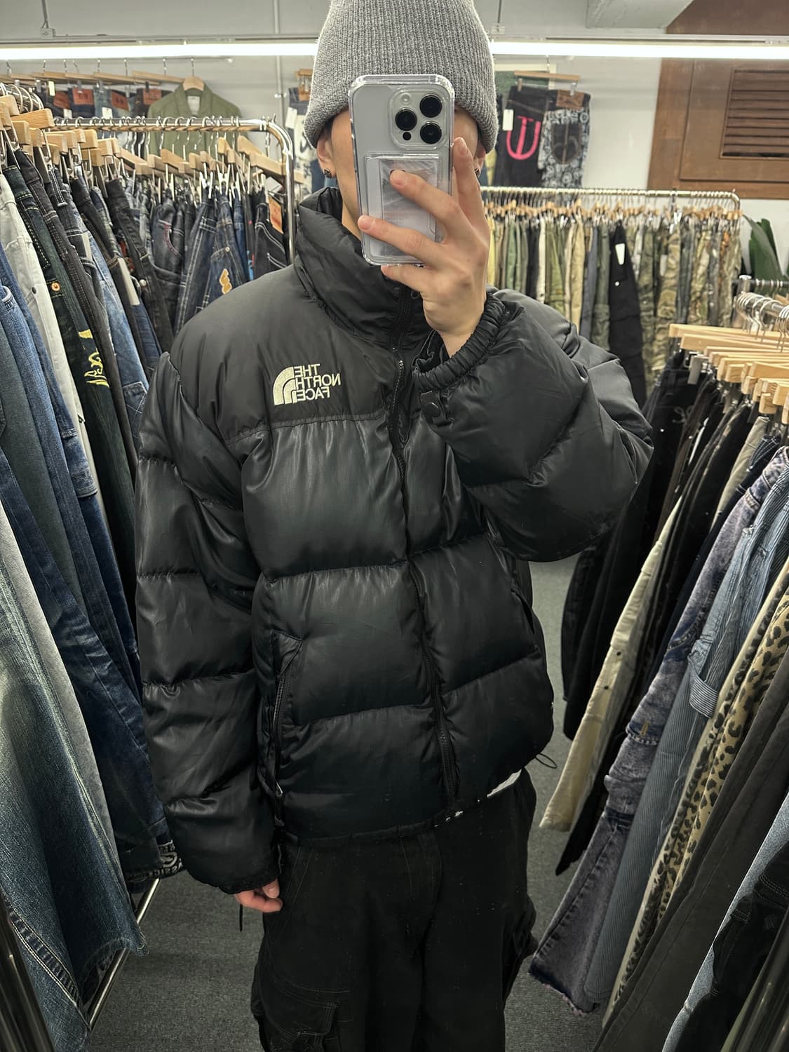 L) 노스페이스 700 눕시 패딩 블랙 상품이미지1