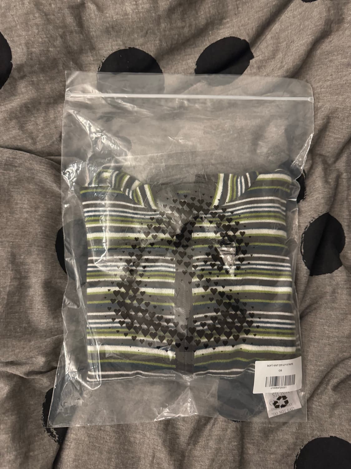 코이세이오 소프트 니트 집업 스트라이프 상품이미지2