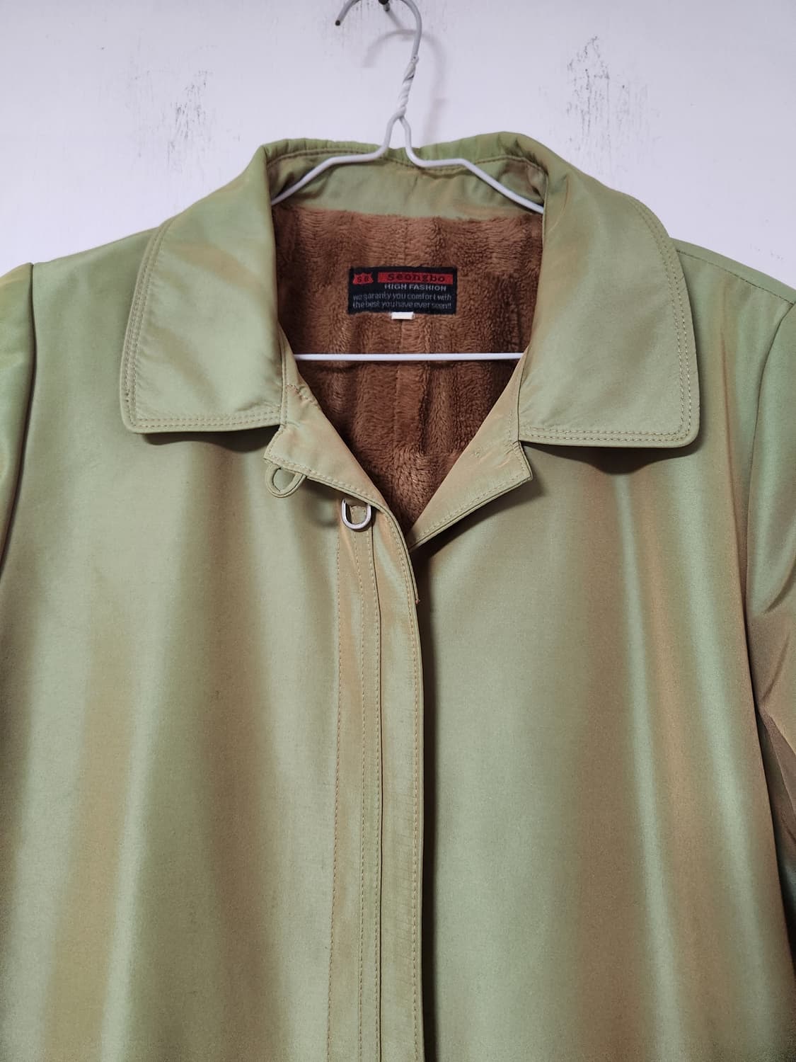 시니어용 올리브 그린 간절기 코트 66~77 상품이미지2