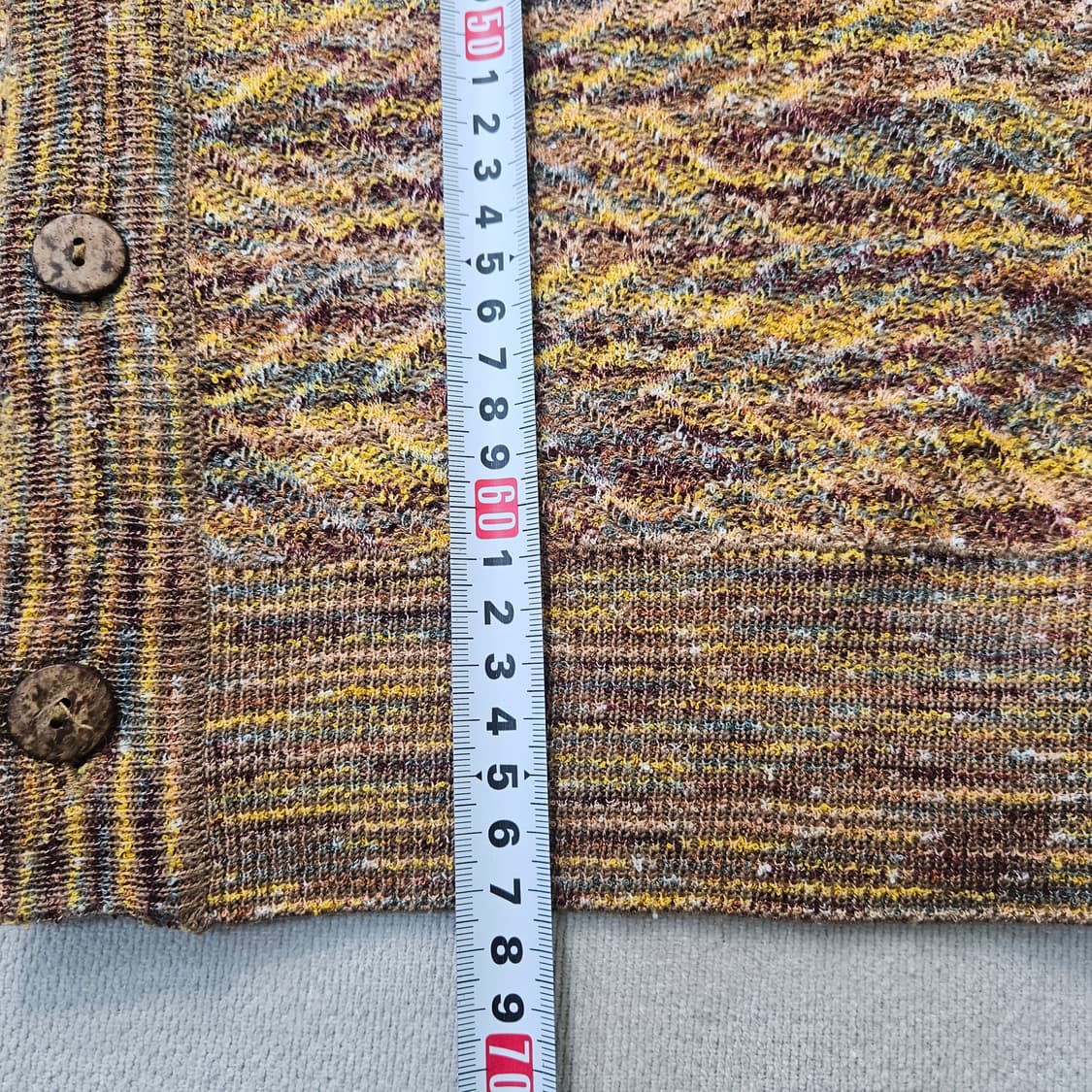 실측확인 니수리 멀티컬러 니트 가디건 0407Y 상품이미지6