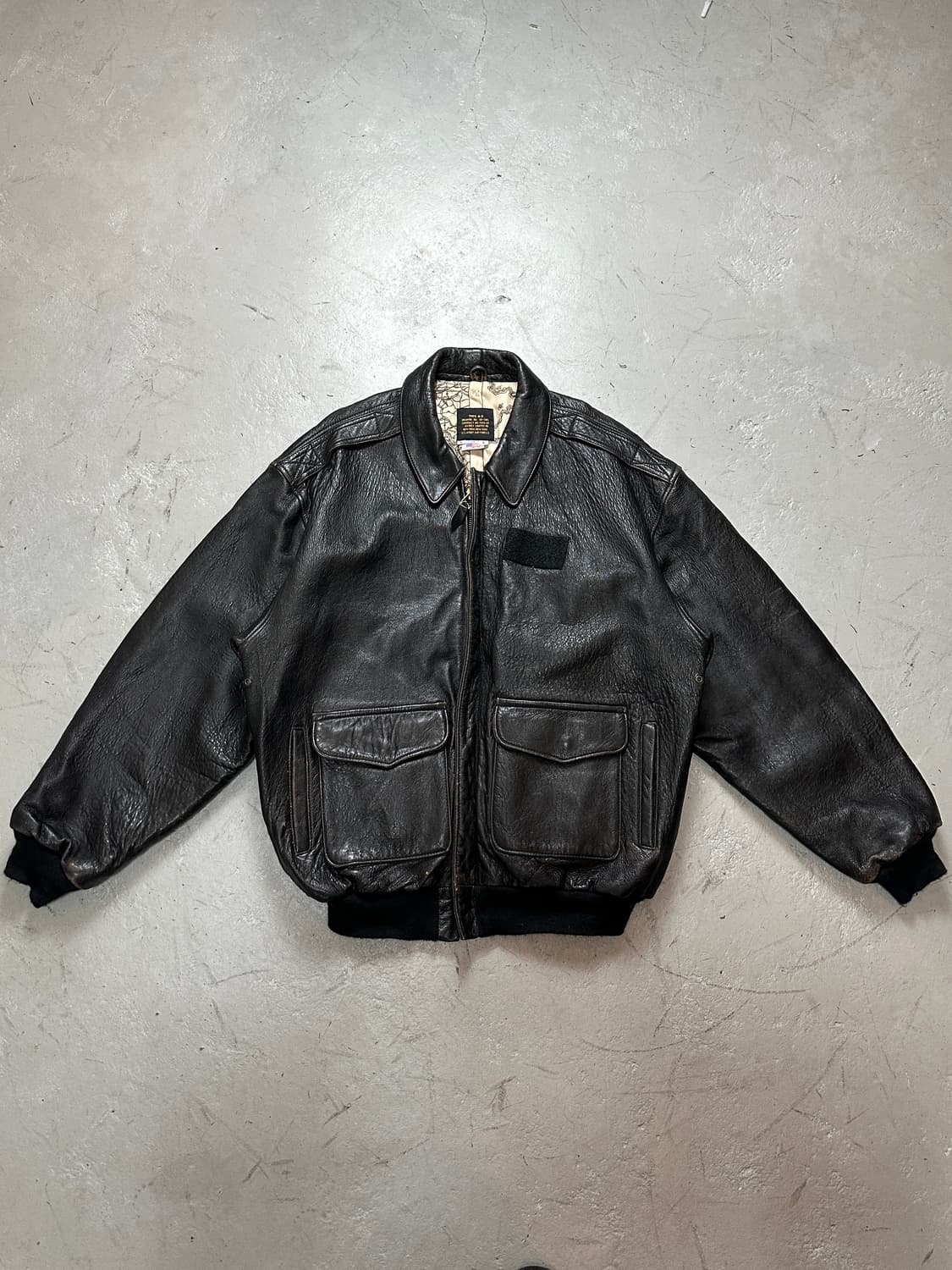 90's OG USA 아비렉스 레더 A-2 자켓 빈티지 레더 봄버 자켓 상품이미지1