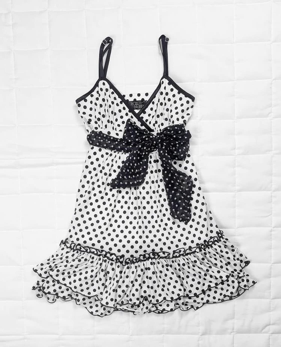 세실맥비 도트 리본 캐미솔 빈티지 리즈리사 트랄라라 라떼 히메 갸루 상품이미지1