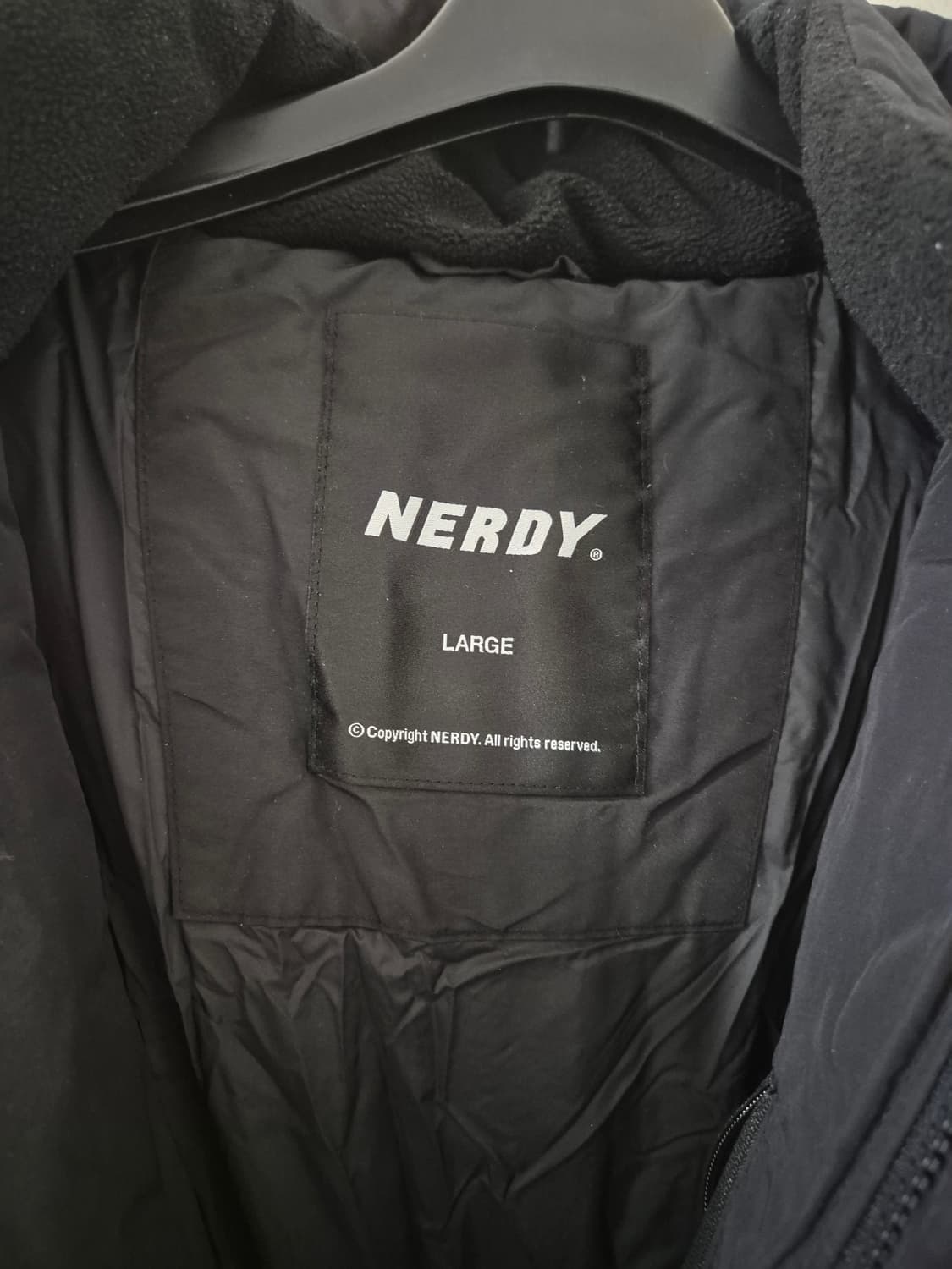 [105~110]널디 플리스 패딩자켓 오버핏 상품이미지4