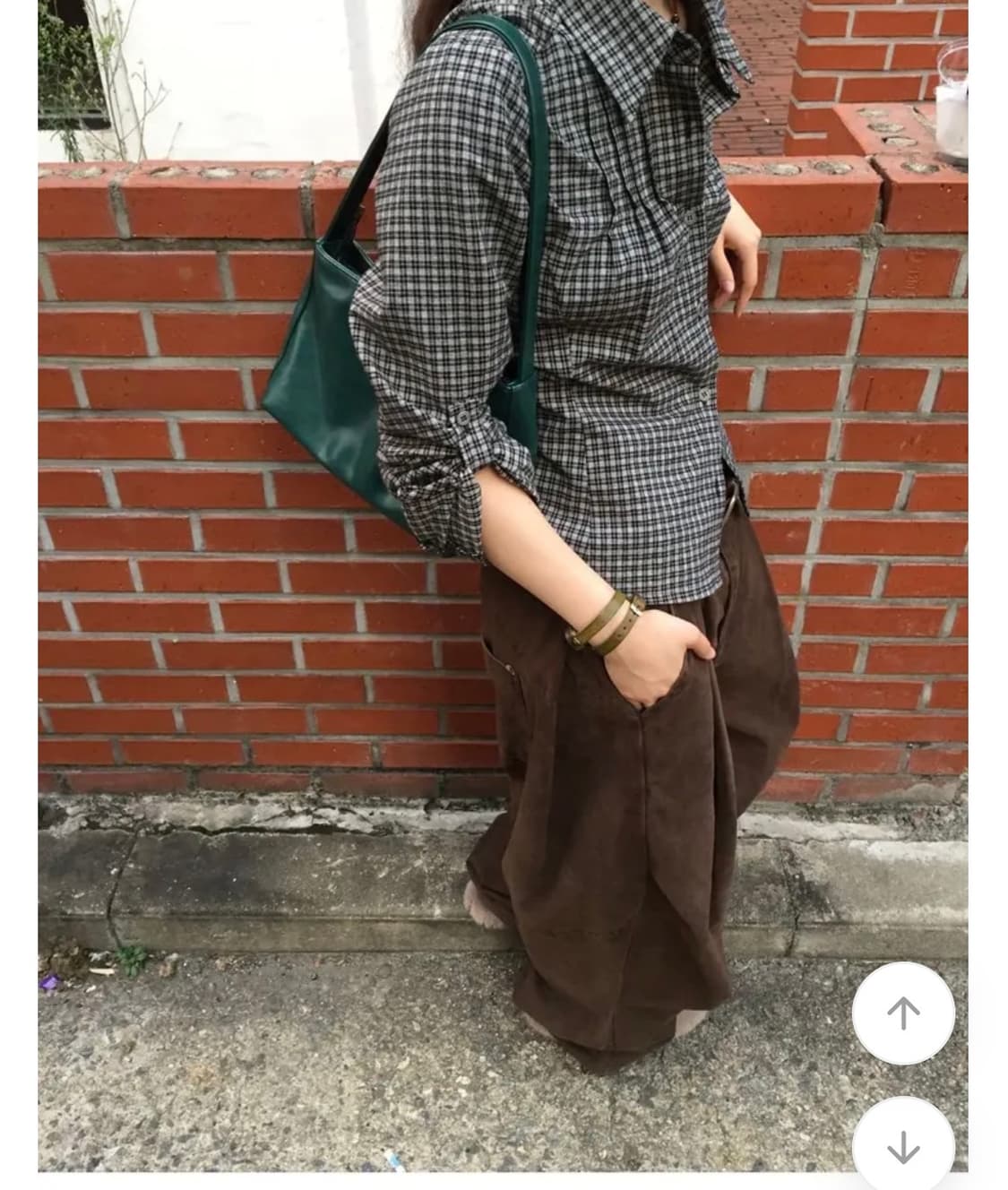 모래하우스 체크 롤업 셔츠 블랙 상품이미지3