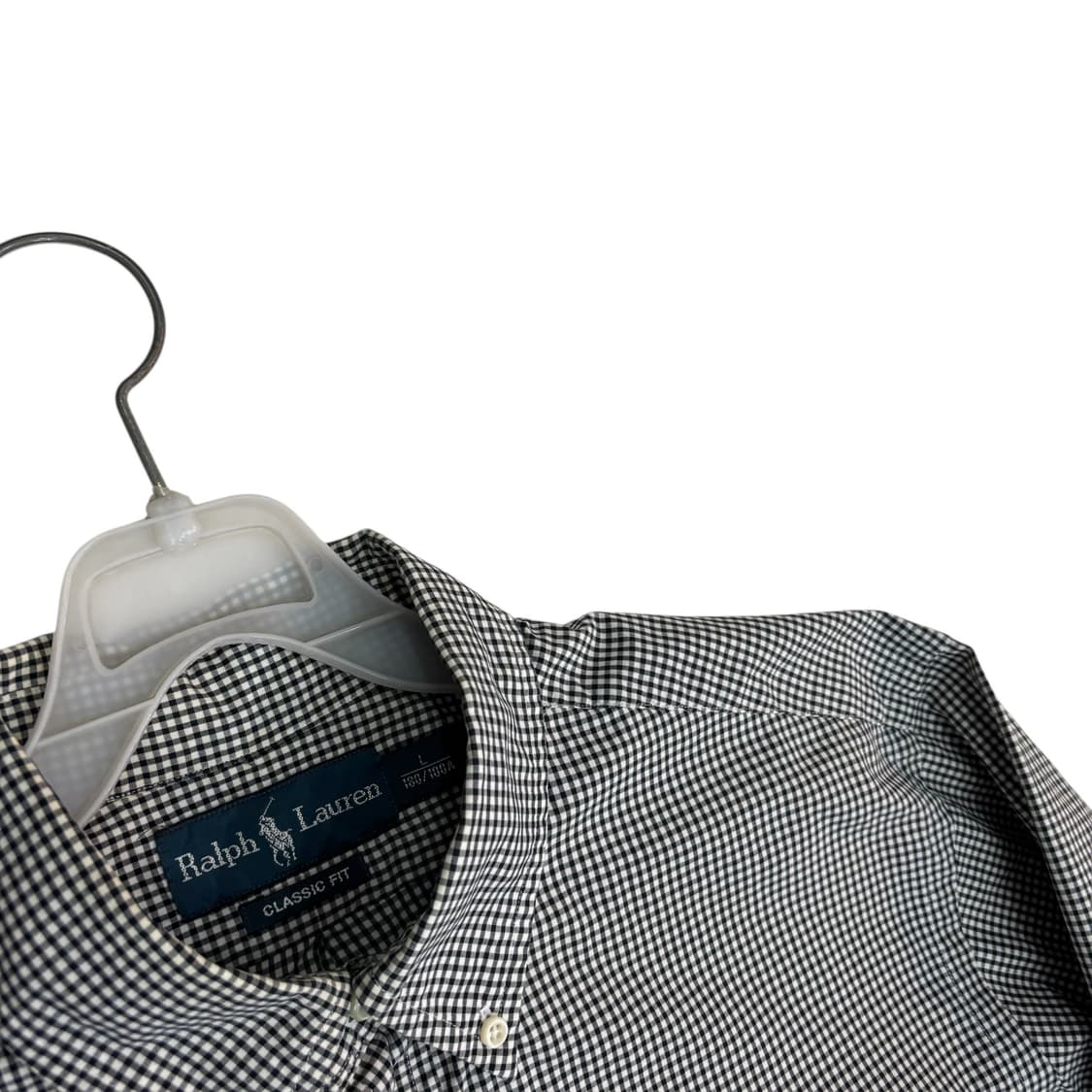폴로 랄프로렌 블랙 깅엄 체크 셔츠 상품이미지3