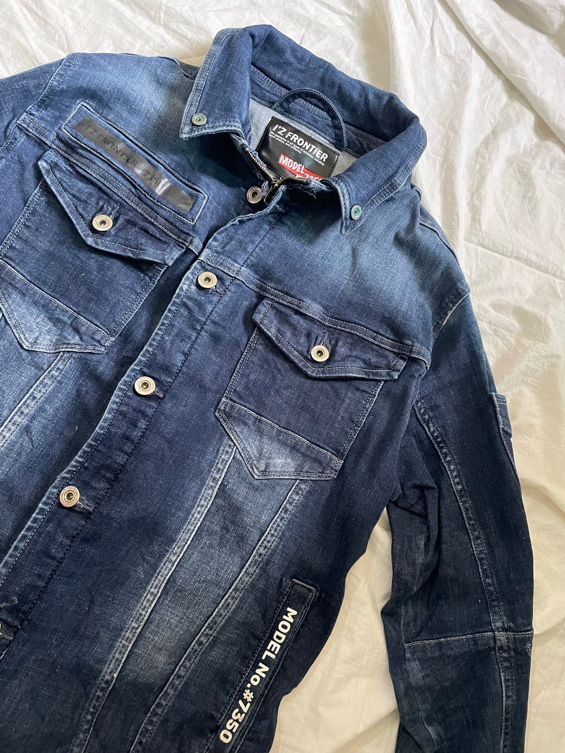 I’Z FRONTIER 워싱 데님 자켓 (워크웨어 무드) 상품이미지2