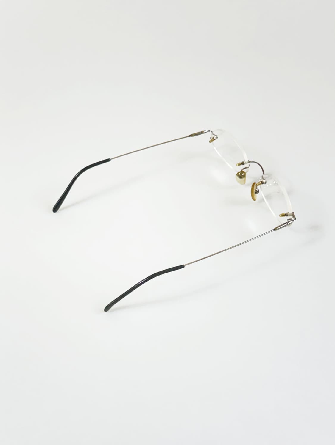 GIOVANNI JUNTINI 다크실버 무테 오벌 메탈 빈티지 안경 상품이미지4