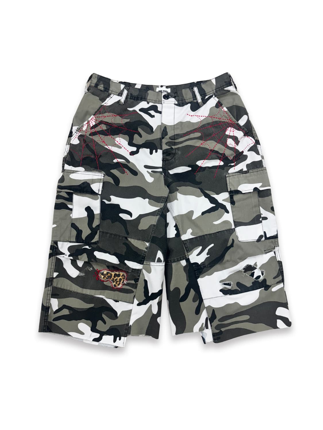 Distressed Sashiko Snow camo Bermuda _ 2 상품이미지1