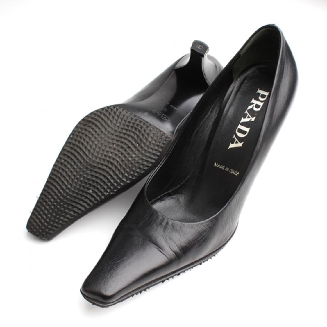 프라다 블랙 스퀘어토 펌프스 (36) 상품이미지3