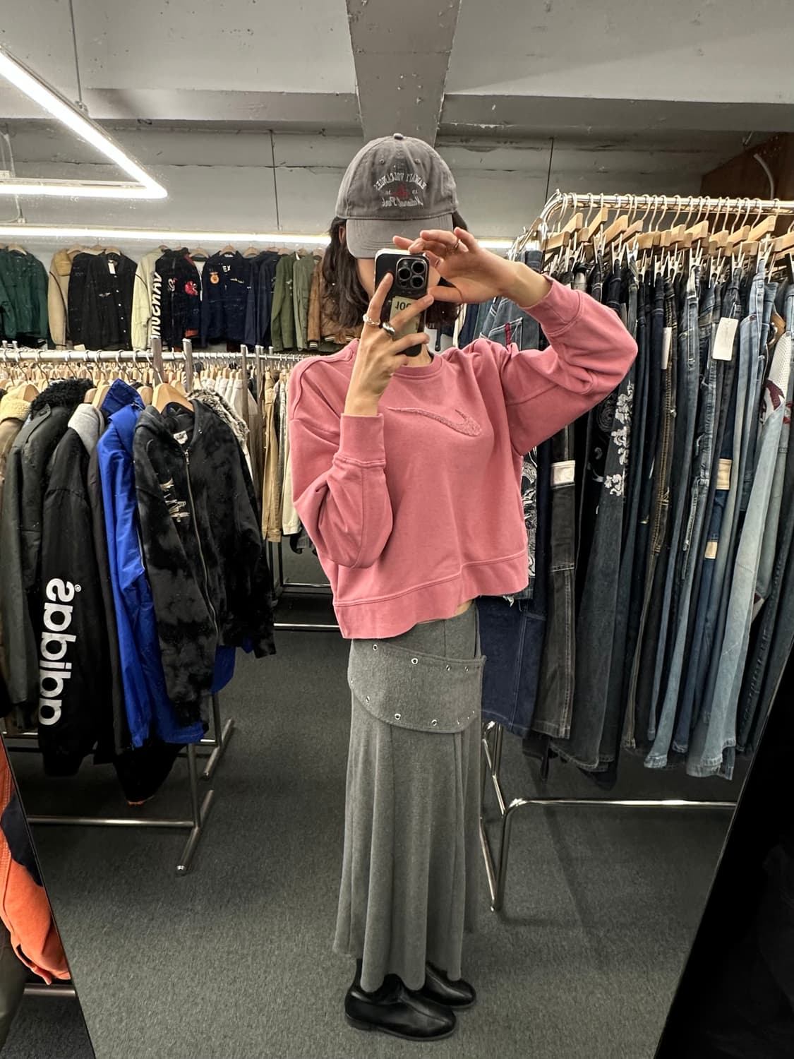 M)나이키 빈티지 여성 드라이핏 겟 핏 스우시 트레이닝 크루 스웻셔츠 상품이미지1