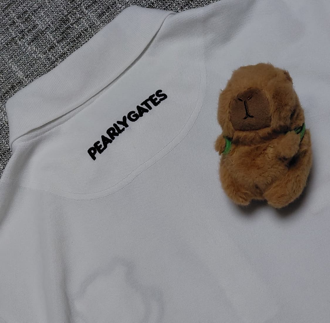 Pearly Gates 와펜 자수 반팔 카라티셔츠 화이트 (L) 상품이미지9