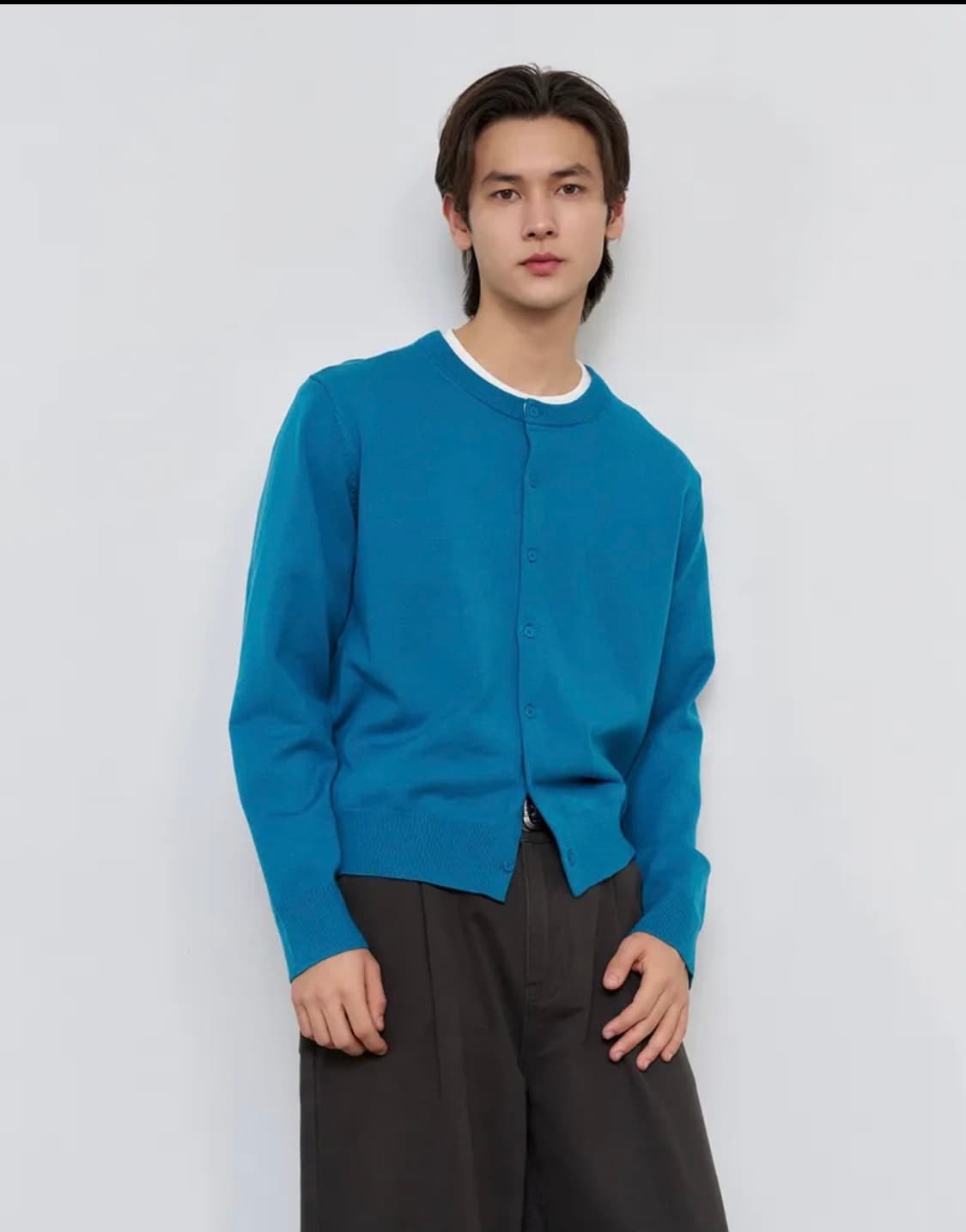제너럴아이디어 블루 가디건 상품이미지1