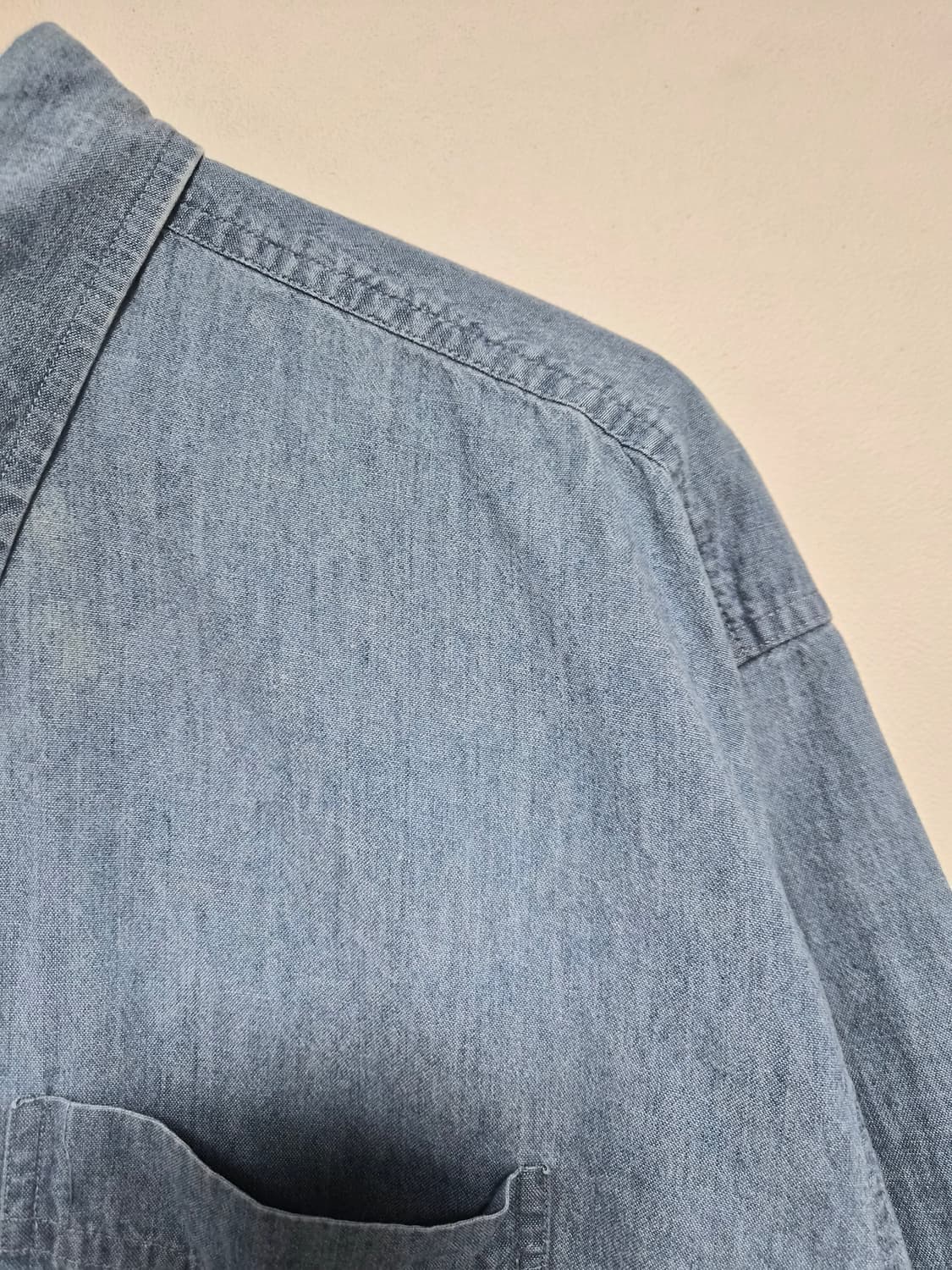 엘엘빈LLBEAN 코튼 샴브레이 반팔 셔츠 XL - S376 상품이미지3