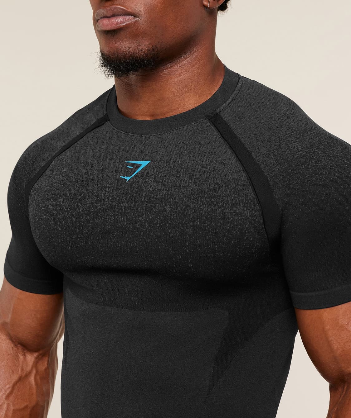 짐샤크 쉐도우 심리스 반팔 블랙 브랜드 블루 오닉스맛 상품이미지3