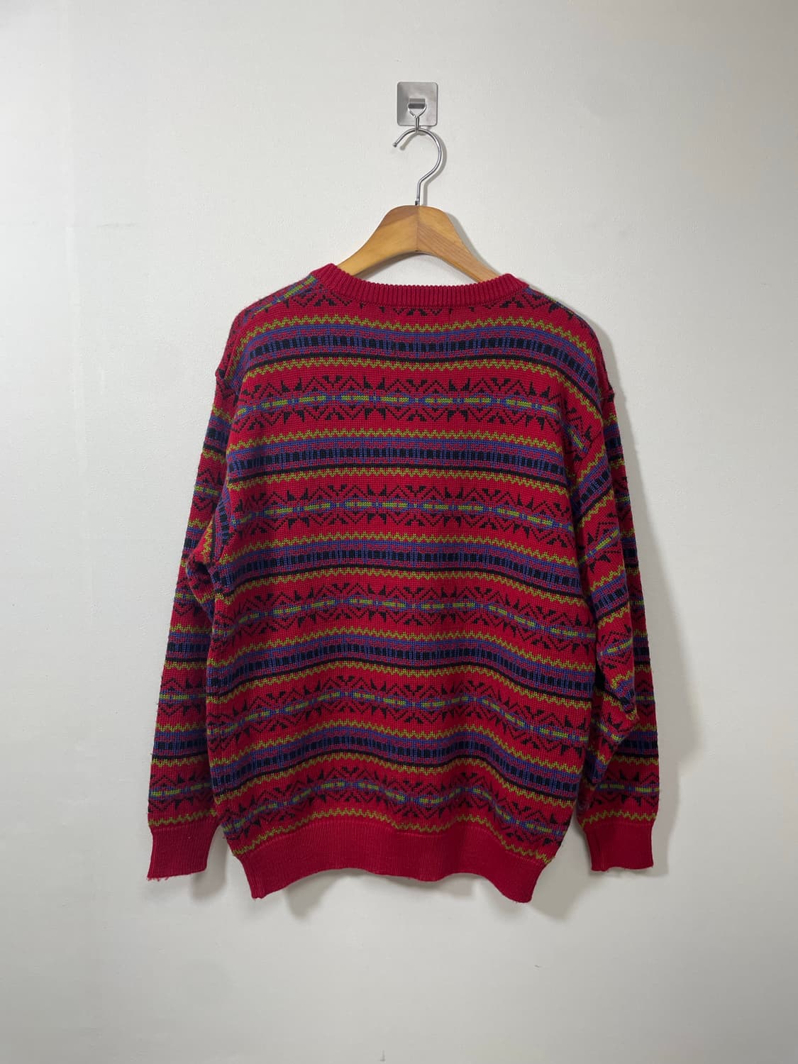 일본빈티지 노르딕 울100% 니트 Free - K23  상품이미지2