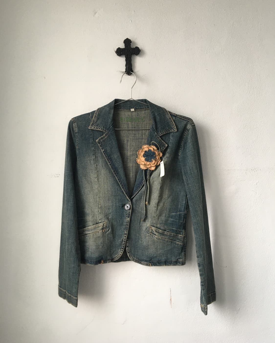 Corsage point denim jacket 상품이미지2