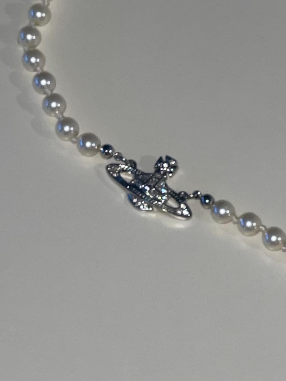 [풀박스] 비비안웨스트우드 미니 펄 바스 릴리프 네클리스 실버 상품이미지3