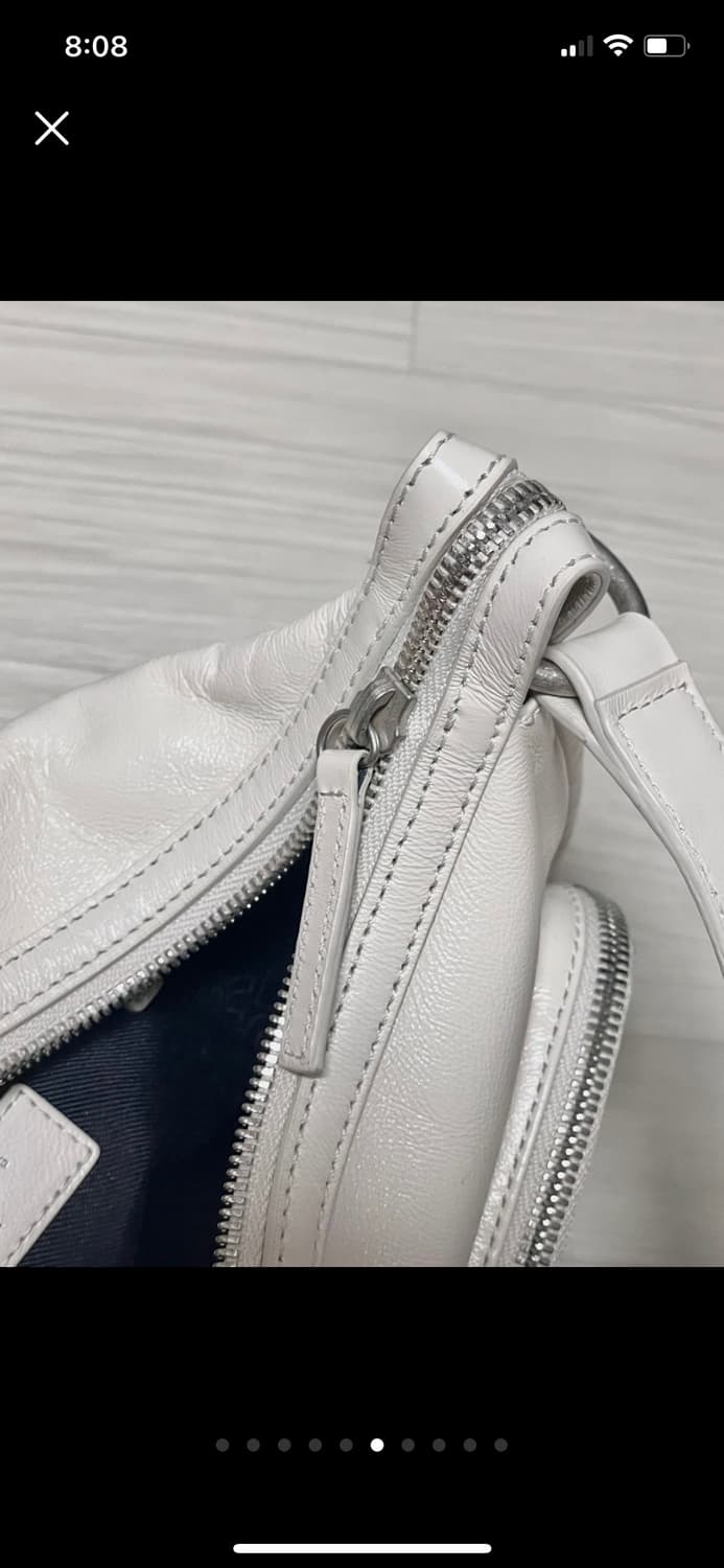 마지셔우드 아웃포켓 호보백 (크림 글로시 플레인) 상품이미지6