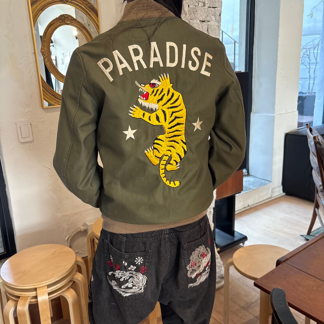 와코마리아 올리브 리버시블 수베니어 자켓 상품이미지3